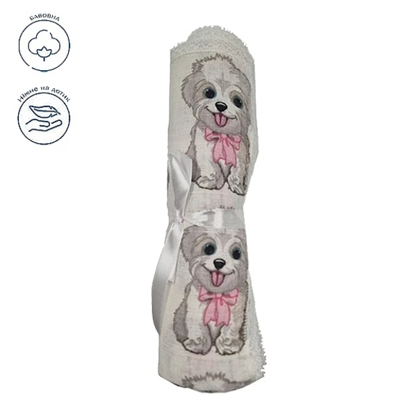 Пелюшка муслінова NL Baby, 80х80 см, біло-рожевий (0000/37542) - Pampik - 2
