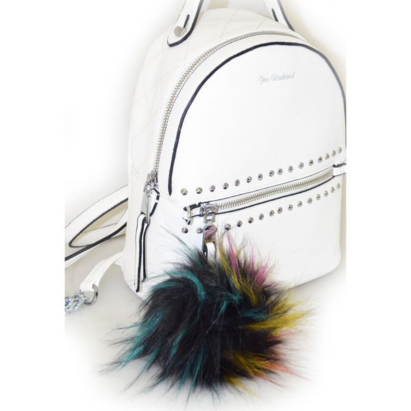 Брелок Yes с пушком Fashion, 9 см, разноцветный (558112) - Pampik - 2