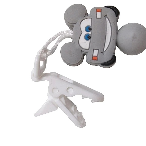 Держатель для пустышки NL Baby, силиконовый, серый (0000/37363) - Pampik - 2