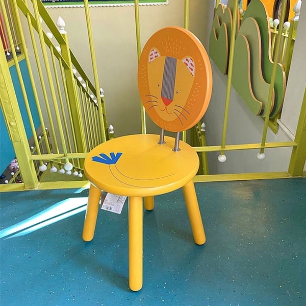 Стілець Moulin Roty Лев, 30х30x54 см, жовтий (658883/26406) - Pampik - 5