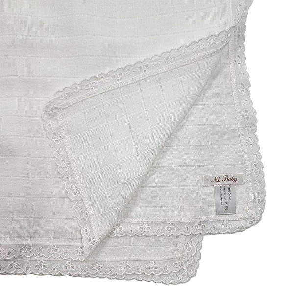 Пеленка муслиновая NL Baby, 80х80 см, белый (0000/25543) - Pampik - 6