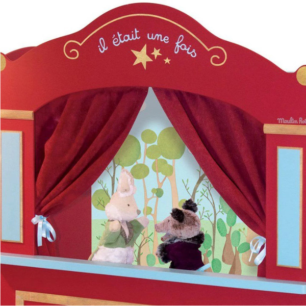 Ігровий театр Moulin Roty, дерев'яний настільний, червоний (711304/8183) - Pampik - 3