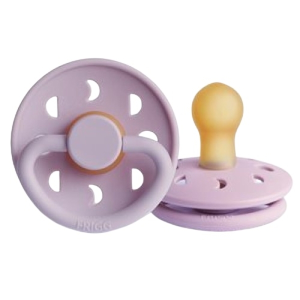 Пустушка латексна Frigg Moon Phase Soft lilas, кругла, size 1, 0-6 міс., лавандовий (000583) - Pampik