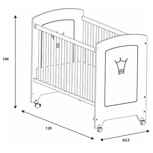 Ліжко дитяче Micuna Valentina, 60х120 см, білий (26924) - Pampik - 3
