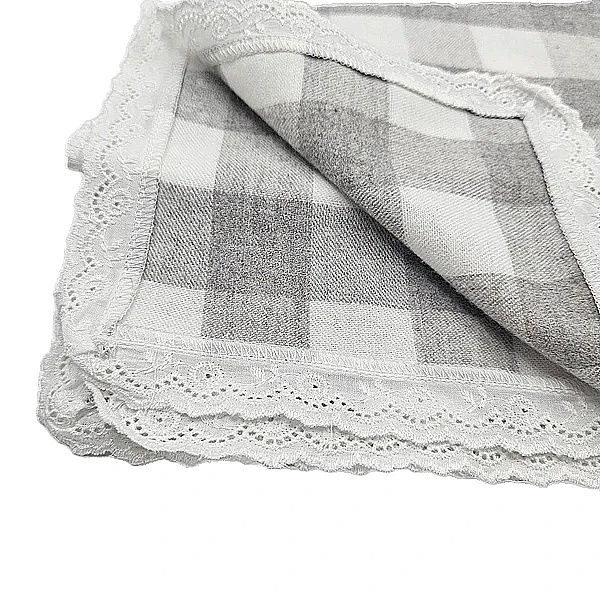 Пелюшка фланелева NL Baby, 80х80 см, біло-сірий (020/38367) - Pampik - 5