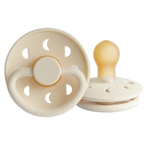 Пустушка латексна Frigg Moon Phase Cream, кругла, size 1, 0-6 міс., світло-бежевий (000567) - Pampik