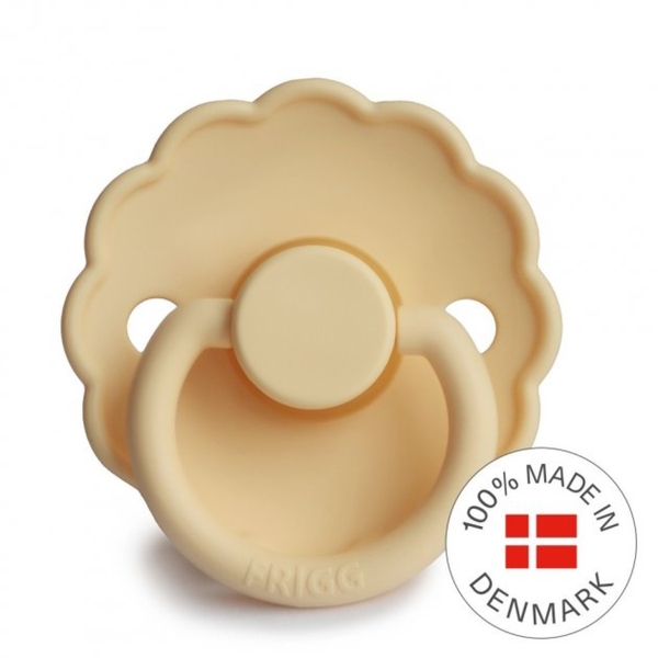 Пустышка латексная Frigg Daisy Pale Daffodil, круглая, size 2, 6-18 мес., светло-желтый (000540) - Pampik - 2