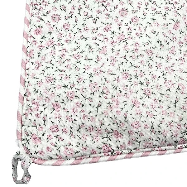 Полотенце-уголок NL Baby, 110х110 см, белый с розовым (807/38122) - Pampik - 4