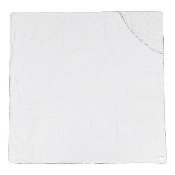 Полотенце-уголок NL Baby, 110х110 см, белый с серым (872/37598) - Pampik - 2