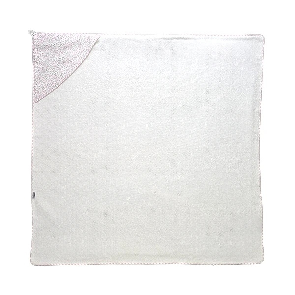 Полотенце-уголок NL Baby, 110х110 см, белый с розовым (807/38122) - Pampik - 2