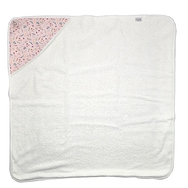 Рушник-куточок NL Baby в коробці, 75х75 см, білий з рожевим (014+019/38129) - Pampik - 2