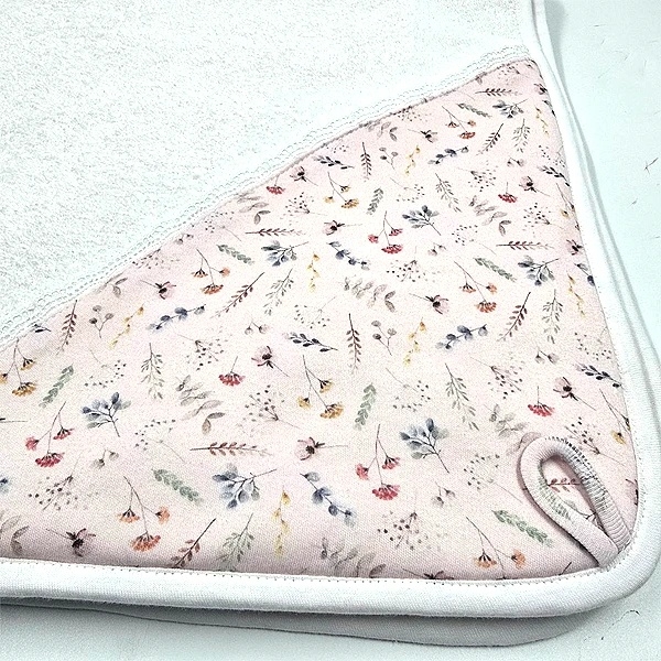 Рушник-куточок NL Baby в коробці, 75х75 см, білий з рожевим (014+019/38129) - Pampik - 5