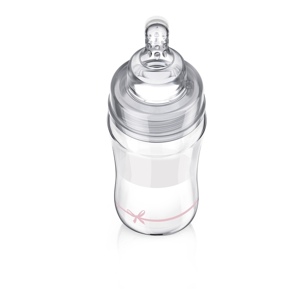 Бутылочка для кормления Lovi Diamond Glass Baby Shower girl, стеклянная, 250 мл, розовый (74/204girl) - Pampik - 4
