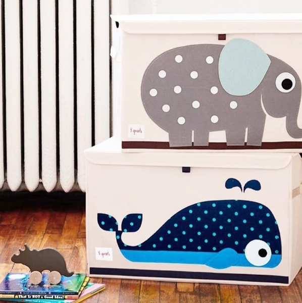 Ящик для хранения 3 Sprouts Кит, 38x61x37 см, бежевый (ITCWHL/10758) - Pampik - 2