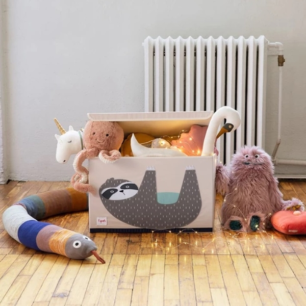 Ящик для хранения 3 Sprouts Ленивец, 38x61x37 см, бежевый (ITCSLO/33322) - Pampik - 3