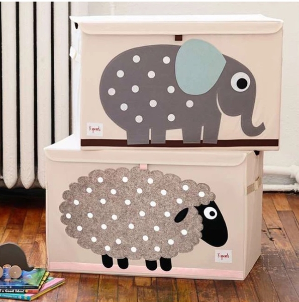 Ящик для зберігання 3 Sprouts Вівця, 38x61x37 см, бежевий (ITCSHP/20873) - Pampik - 3