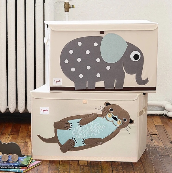 Ящик для зберігання 3 Sprouts Слон, 38x61x37 см, бежевий (ITCELE/14076) - Pampik - 5