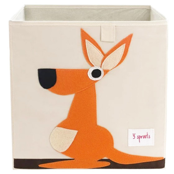Куб для зберігання 3 Sprouts Кенгуру, 33х33х33 см, бежевий (IBXKAN/9295) - Pampik