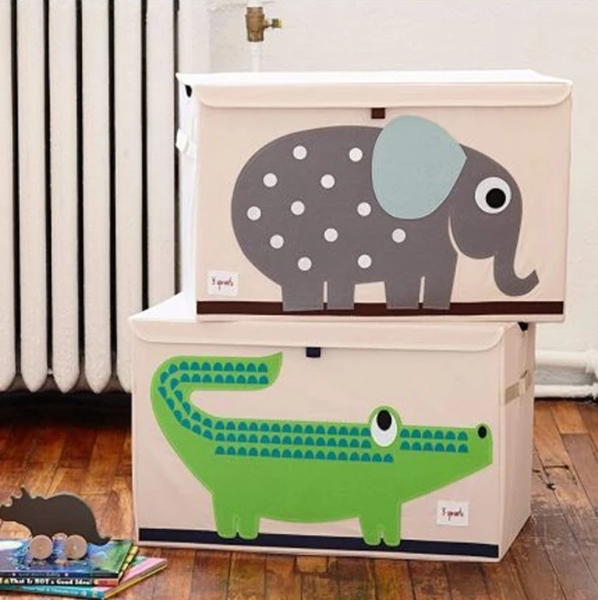 Ящик для зберігання 3 Sprouts Слон, 38x61x37 см, бежевий (ITCELE/14076) - Pampik - 4
