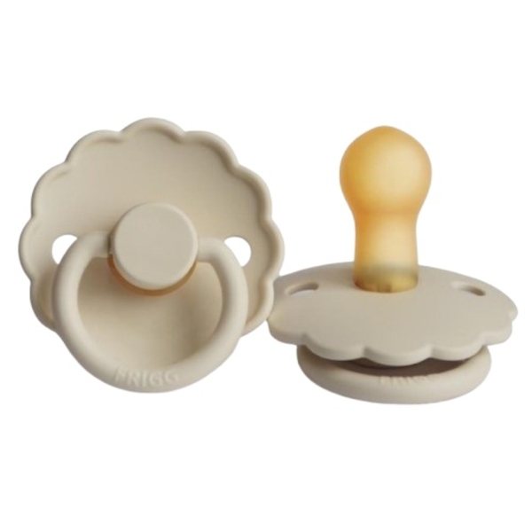 Пустышка латексная Frigg Daisy Cream, круглая, size 1, 0-6 мес., светло-бежевый (000515) - Pampik