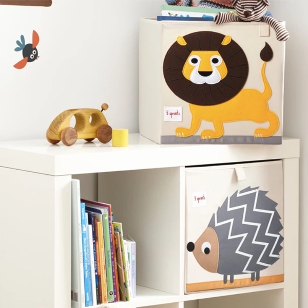 Куб для зберігання 3 Sprouts Лев, 33х33х33 см, бежевий (IBXLIO/36220) - Pampik - 3