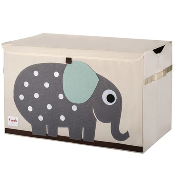 Ящик для зберігання 3 Sprouts Слон, 38x61x37 см, бежевий (ITCELE/14076) - Pampik