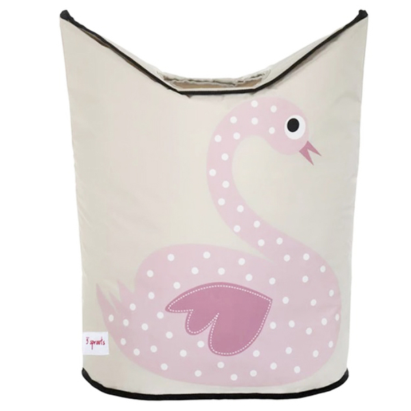 Кошик для зберігання 3 Sprouts Лебідь, 48х56х28 см, бежевий (ILHSWN/10763) - Pampik