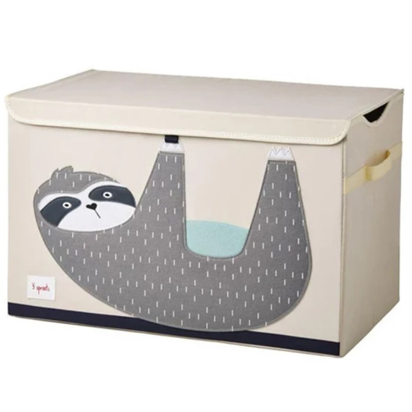 Ящик для хранения 3 Sprouts Ленивец, 38x61x37 см, бежевый (ITCSLO/33322) - Pampik