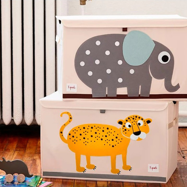 Ящик для зберігання 3 Sprouts Леопард, 38x61x37 см, бежевий (ITCLEO/10759) - Pampik - 3