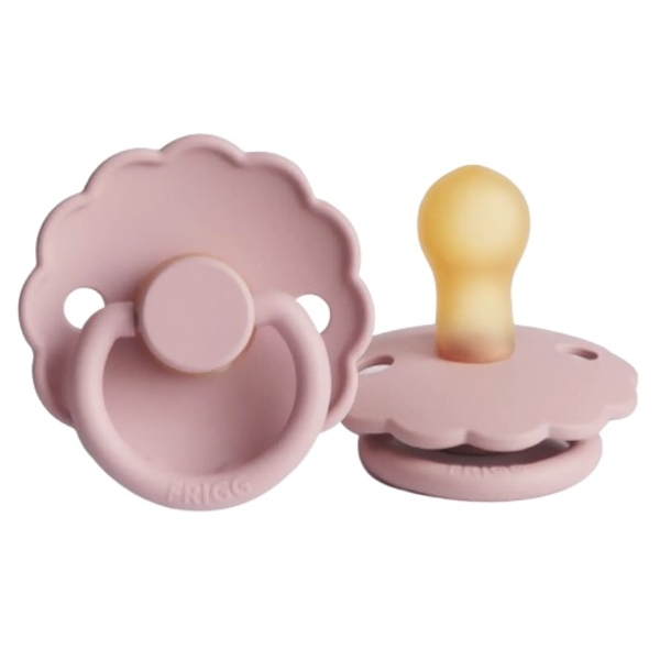 Пустушка латексна Frigg Daisy Baby pink, кругла, size 1, 0-6 міс., рожевий (000497) - Pampik