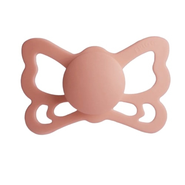 Пустышка силиконовая Frigg Butterfly Pretty in Peach, анатомическая, size 2, 6-18 мес., персиковый (001174) - Pampik