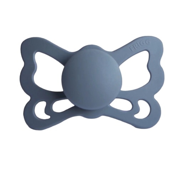 Пустушка силіконова Frigg Butterfly Slate, анатомічна, size 2, 6-18 міс., синій (001180) - Pampik