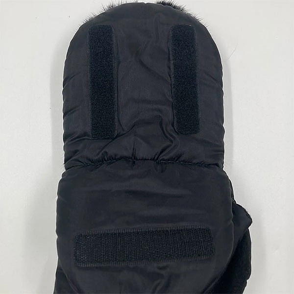 Муфта-рукавички NL Baby с норкой, черный с розовым (0000/36070) - Pampik - 2