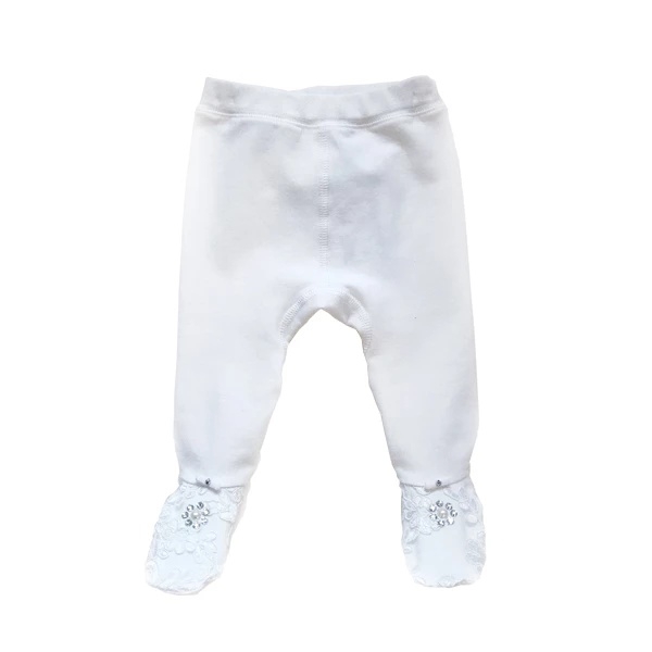 Ползунки NL Baby со Сваровски, р.56, белый (055/22588) - Pampik