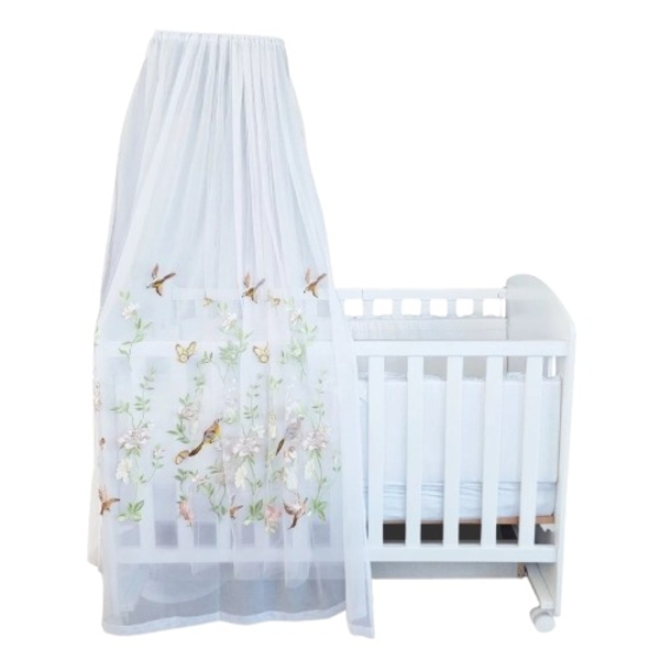 Балдахин NL Baby с вышивкой, 300х170 см, белый (834+924/30659) - Pampik