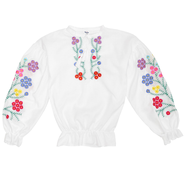 Вишиванка для дівчинки Twins Весна, р.122, білий (88OTV-122-20) - Pampik