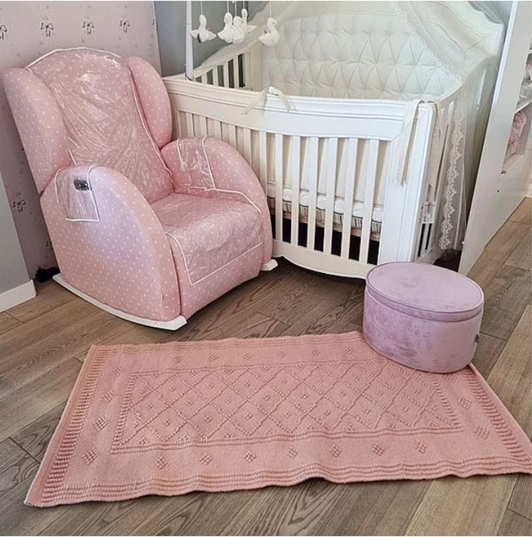 Кресло-качалка Micuna Flor Slow с панелью управления, 74х82х99 см, розовый (31543) - Pampik - 2