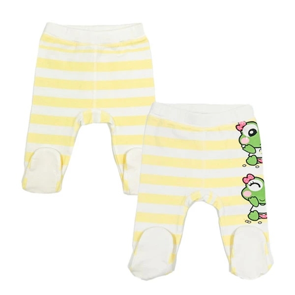 Ползунки NL Baby, р.56, 2 шт., желтый с белым (060/23327) - Pampik