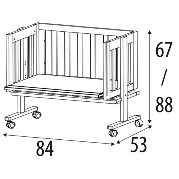 Колыбель-трансформер Micuna Cododo, 84х53х88 см, белый (MO-1639/26910) - Pampik - 11