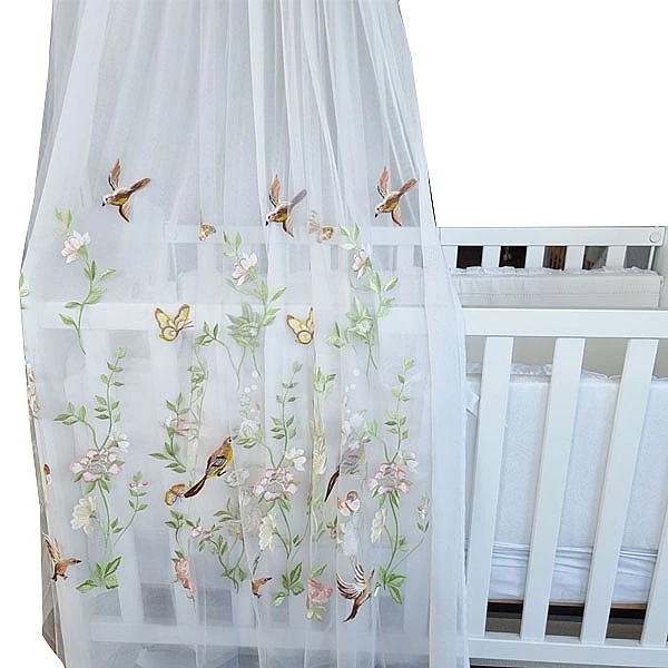 Балдахин NL Baby с вышивкой, 300х170 см, белый (834+924/30659) - Pampik - 3