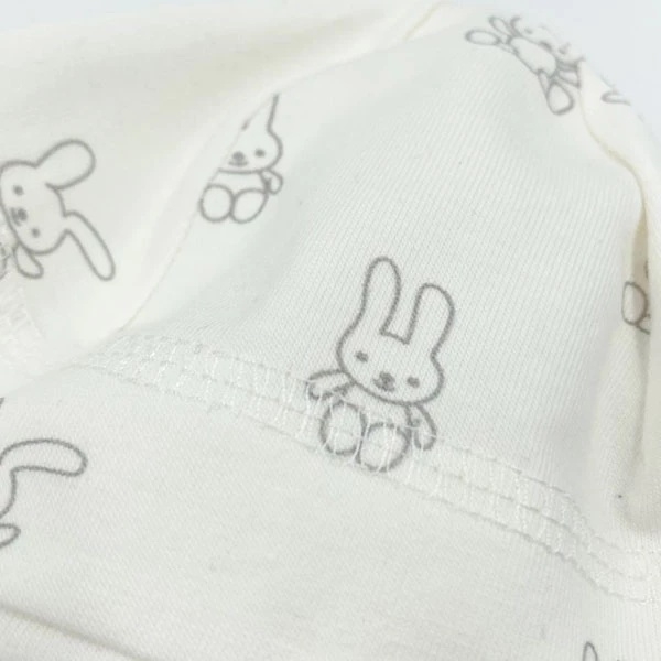 Шапочка NL Baby на зав'язках, бавовна, 0-3 міс., молочний (061/33974) - Pampik - 3