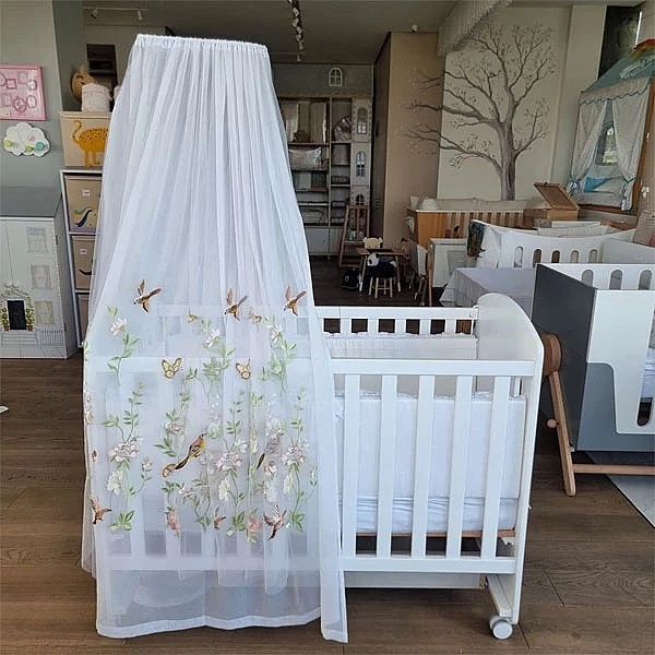 Балдахин NL Baby с вышивкой, 300х170 см, белый (834+924/30659) - Pampik - 4