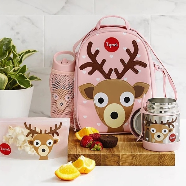 Термос для еды 3 Sprouts Олень, 360 мл, розовый (IFJDEE/30496) - Pampik - 3