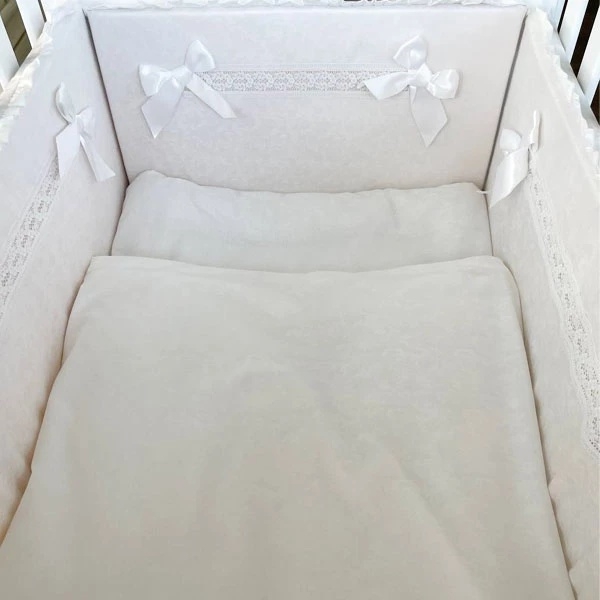 Комплект постельного белья NL Baby, 140х100 см, белый (820+842/31840) - Pampik - 4