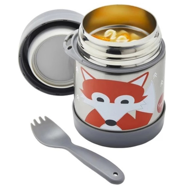 Термос для їжі 3 Sprouts Лис, 360 мл, сірий (IFJFOX/30497) - Pampik - 3