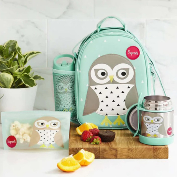 Термос для їжі 3 Sprouts Сова, 360 мл, м'ятний (IFJOWL/30499) - Pampik - 3