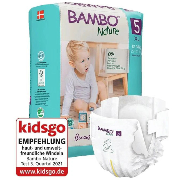 Еко Підгузки на липучках Bambo Nature 5 (12-18 кг), 22 шт. - Pampik - 2