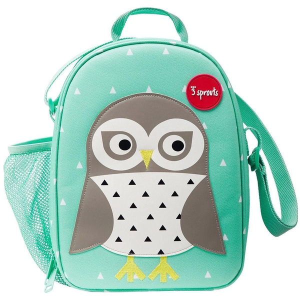 Бокс для обіду 3 Sprouts Сова, м'ятний (ILUOWL/30510) - Pampik