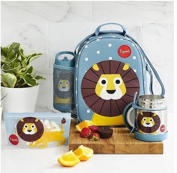 Бокс для обеда 3 Sprouts Лев, синий (ILULIO/30509) - Pampik - 5