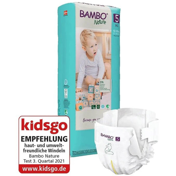 Еко Підгузки на липучках Bambo Nature 5 (12-18 кг), 44 шт. - Pampik - 2